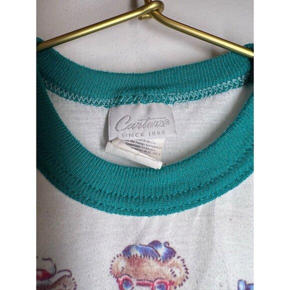 Vtg Carters Kids Bear Snap Set Top Pants Size 12-18 Months USA 80s - Picture 6 of 10